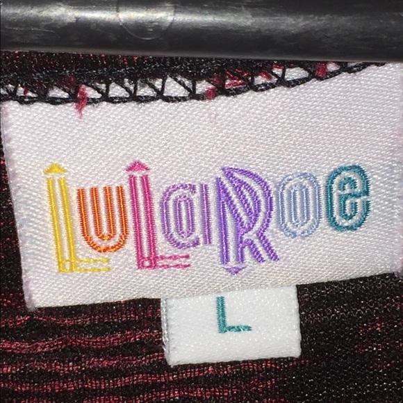 Large LuLaRoe Dress BLACK RED FLORAL UNICORN!! - Picture 2 of 2